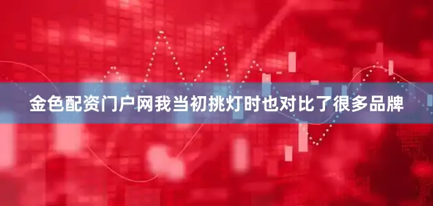 金色配资门户网我当初挑灯时也对比了很多品牌